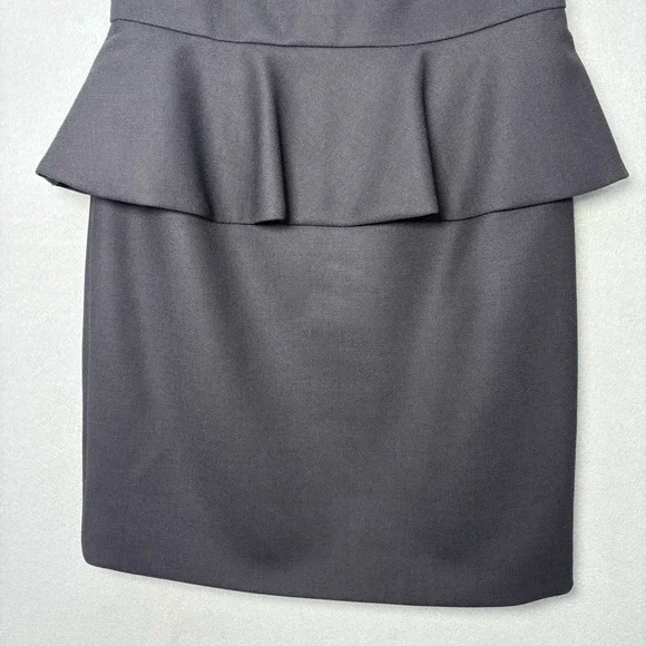 Alice + Olivia Sleeveless Peplum Dress Small  Black Wool Lined Wedding Party NWT - Picture 4 of 15